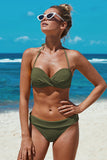 Halter Twist Waffle Bikini