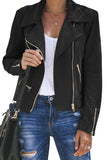 Khaki Zipped Notch Collar Short Jacket
