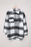 Plaid Print Pocket Women Shacket
