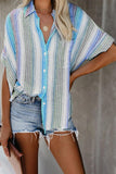 Happier With You Striped Button Top