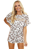 Jungle Green Camo Sequin Short Sleeve and Shorts Lounge Set
