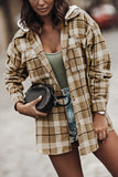 Plaid Shirt Hooded Coat