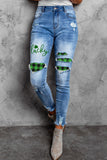 LIFE IS BETTER in the MOUNTAINS Distressed Skinny Jeans