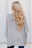 Dolman Sleeve Open Front Knit Cardigan
