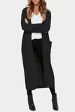 Cable Knit Open Front Long Cardigan