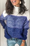 Colorblock Knit Pullover Sweater