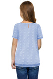 Swiss Dot Little Girl Short Sleeve Top