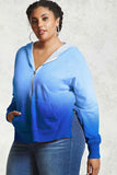 Plus Size Ombre Terry Hoodie