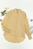 Billowy Sleeves Pocketed Shirt