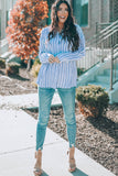 Striped Buttons Closure Long Sleeve Shirt