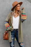 Striped Balloon Sleeve Cardigan