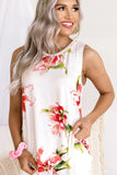 Floral Print Tank Top and Shorts Homesuit