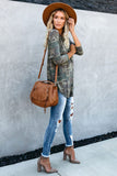 Camo Print Long Sleeve Top