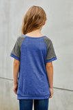 Raglan Sleeve Kid Tee with Side Buttons