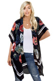 Waterfall Short Sleeve Floral Print Cardigan
