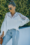 White Formal Invitation Lace Blouse