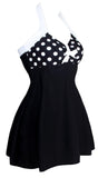 Stripes Black One-piece Swimdress