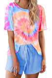 Tie Dye Printed Short Lounge Set