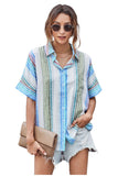Happier With You Striped Button Top