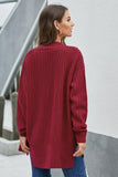 Shawl Neckline Long Sleeve Cardigan with Pocket
