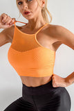 Mesh Splicing Textured Active Sports Bra