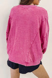 XOXO Heart Shaped Glitter Print Pullover Sweatshirt