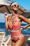 Mesh Patchwork One-piece Swimsuit