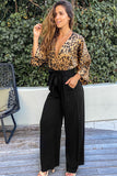 Kimono Top Belted Wide Leg Jumpsuit