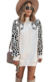 Turtleneck Leopard Print Mini Dress