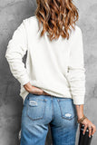 Pumpkin Letters Graphic Print Pullover Sweatshirt