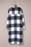 Plaid Print Long Shirt Jacket
