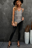 Floral Print V Neck Spaghetti Strap Tank Top