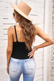 V-Neck Ribbed Knitted Crop Top