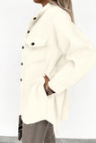 Lapel Button-Down Coat with Chest Pockets