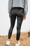 Snakeskin PU Leggings