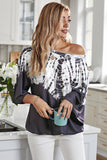Fashion Casual Tie Dye Print Blouse
