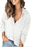 Swiss Dot Textured Plus Size Shirt