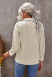 Pocketed Button Ribbed Textured Shacket