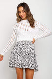 High Waist Ruffle Skirt Floral Print Skirt