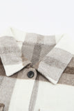 Plaid Print Pocket Women Shacket
