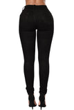 Trendy Slit Knee Denim Pants