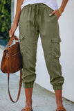 Drawstring Cargo Pocketed Joggers