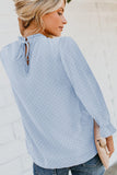 Swiss Dot Smocked Long Sleeve Top