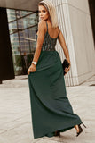 Sequin Lines Bodice High Waist Gown