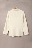 Lapel Collar Button Pocket Blazer