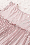 Foil Splatter Drops Ruffled Flowy Tank