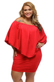 Plus Size Multiple Dressing Layered Dark Blue Mini Poncho Dress