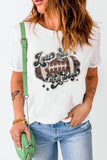 Rugby Stars Letter Graphic Print Crew Neck T Shirt
