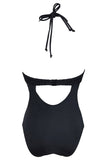 Adjustable Halter V Neck Swimsuit