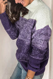 Colorblock Knit Pullover Sweater